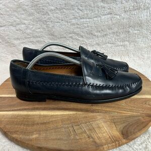 Sandro Moscoloni Italy Men's Size 11 Loafer Dark Navy Leather Dress Shoe